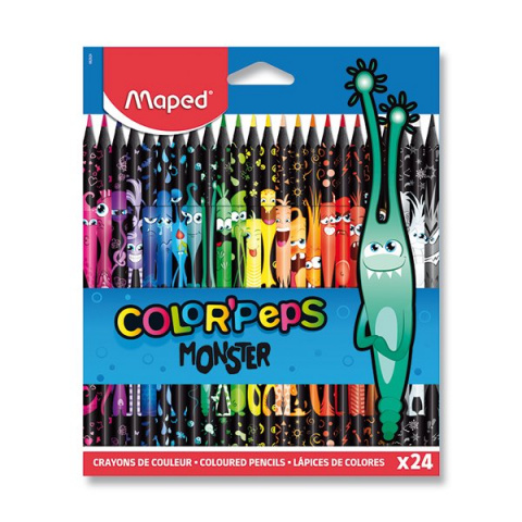 Pastelky Maped Monster bezdřevé 24 barev